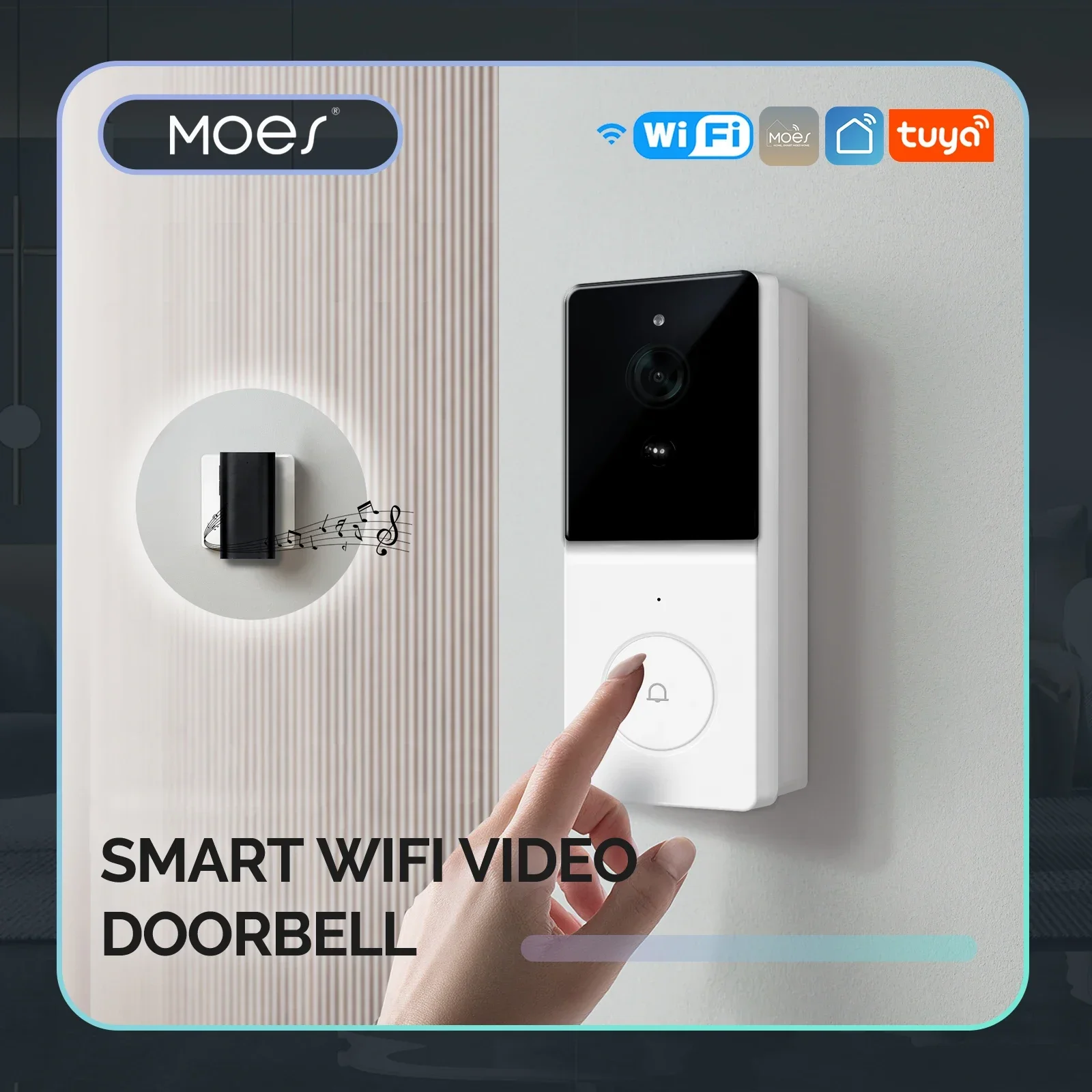 Smart Doorbell Wired - MOES Tuya Smart WiFi Videocitofono con